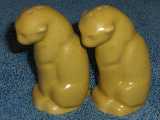 Cat shakers glazed early matte yellow
